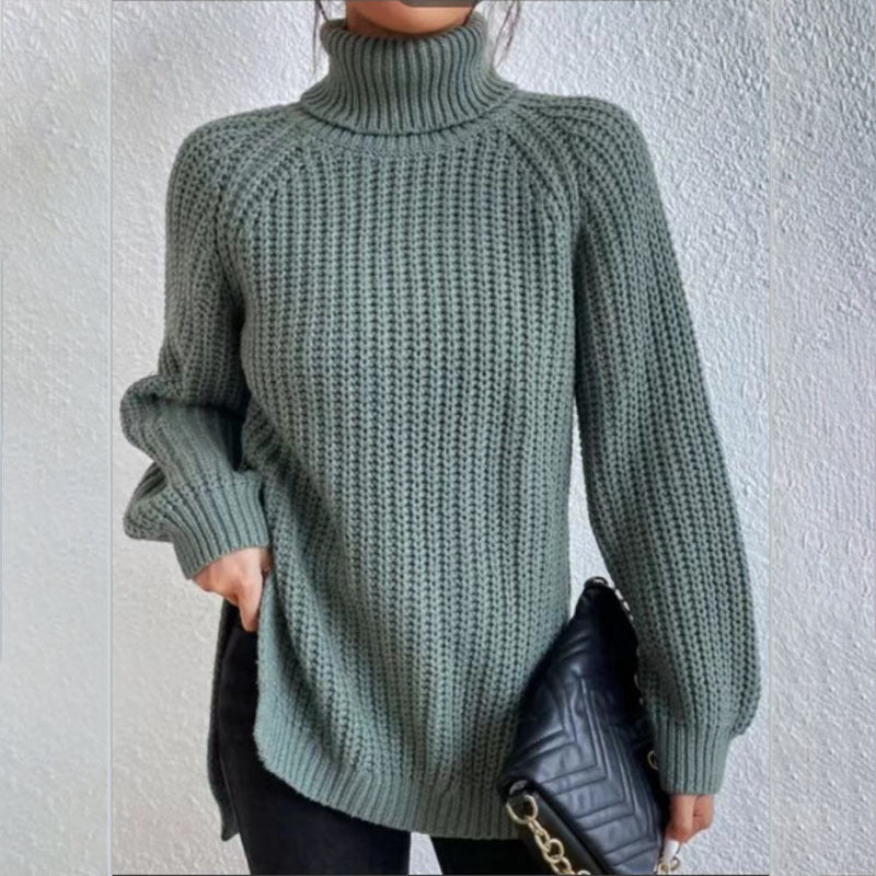 Pull En Laine à Col Haut