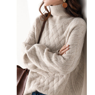 Pull Court Oversize en Maille Épaisse