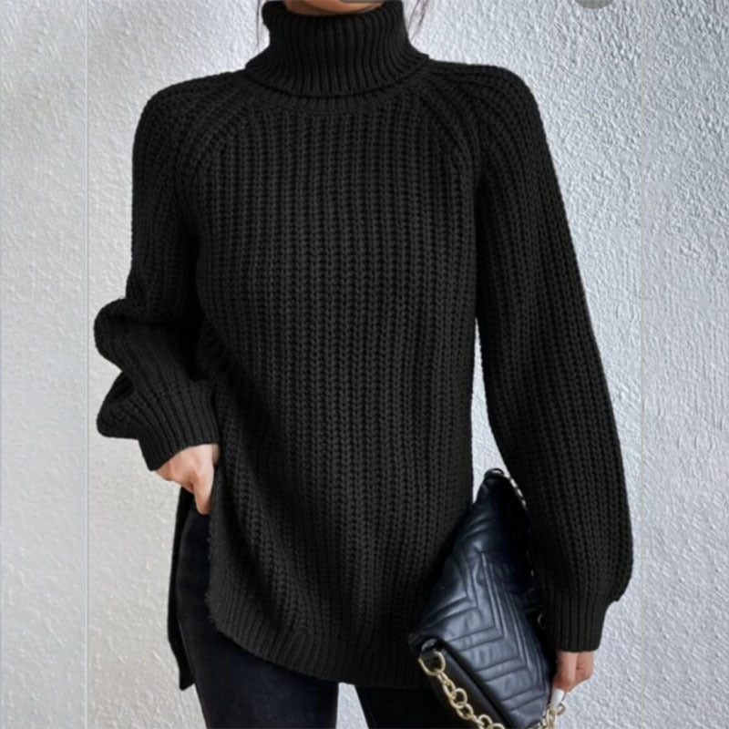 Pull En Laine à Col Haut
