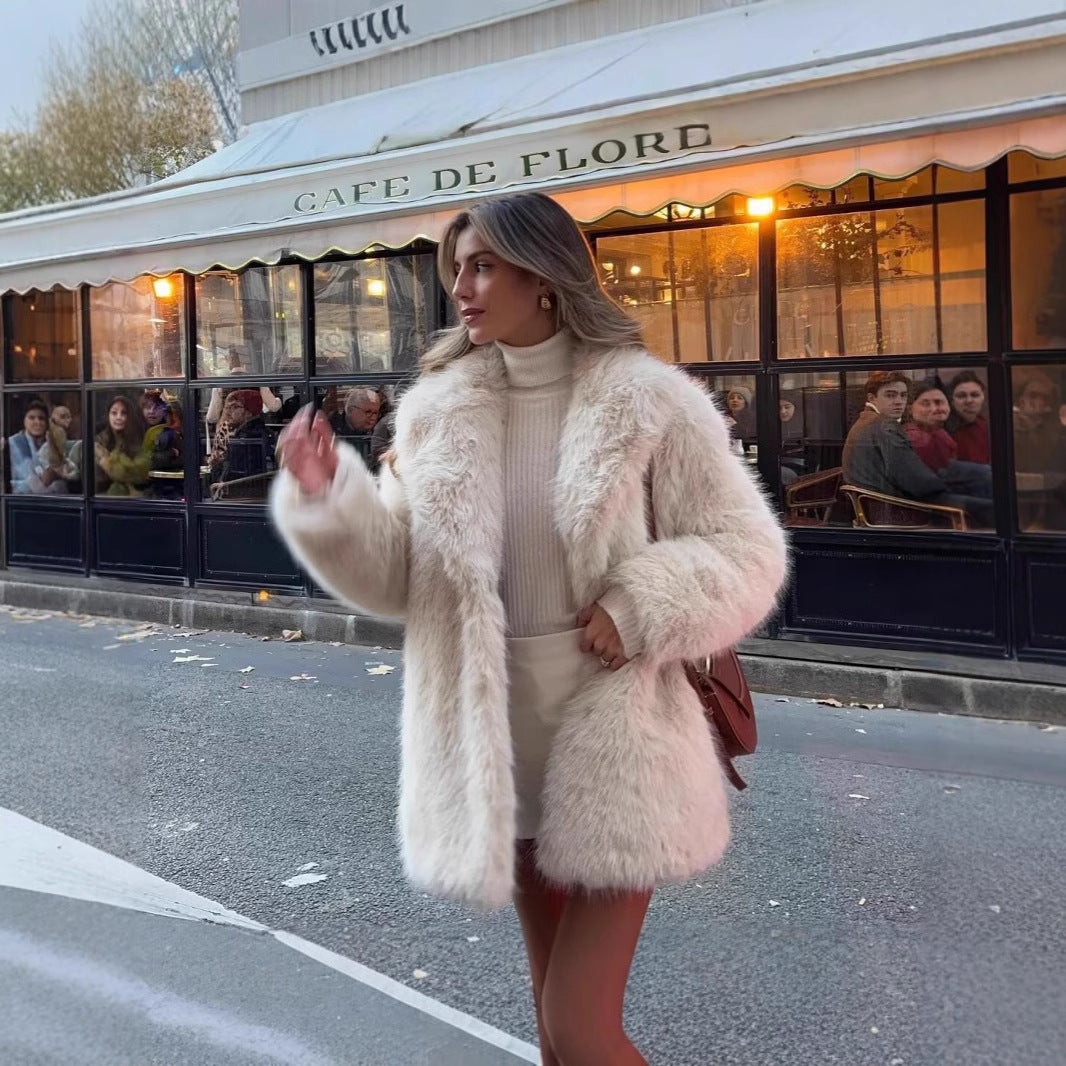 Soleia Élegance Manteau en Fourrure