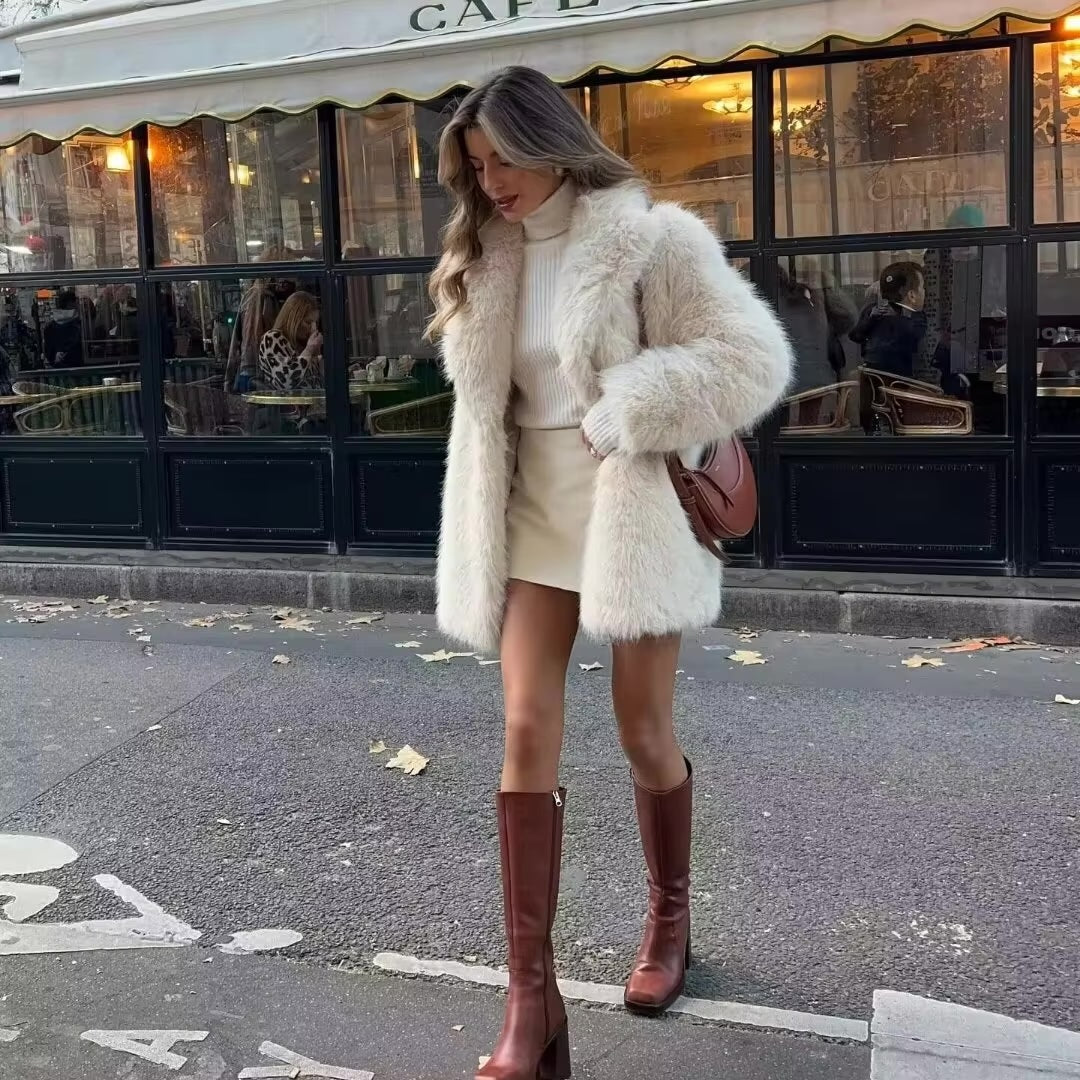 Soleia Élegance Manteau en Fourrure