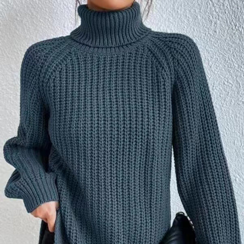 Pull En Laine à Col Haut