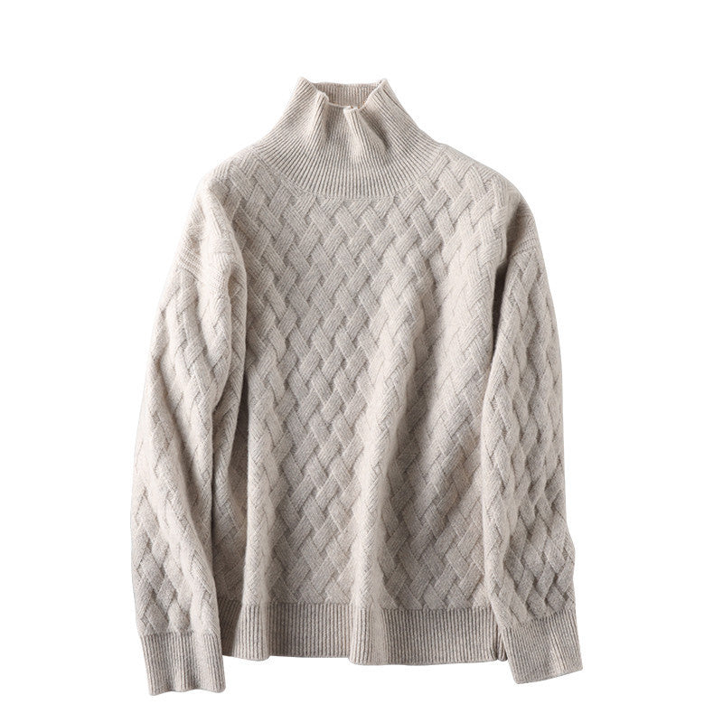 Pull Court Oversize en Maille Épaisse