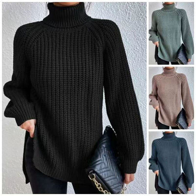 Pull En Laine à Col Haut