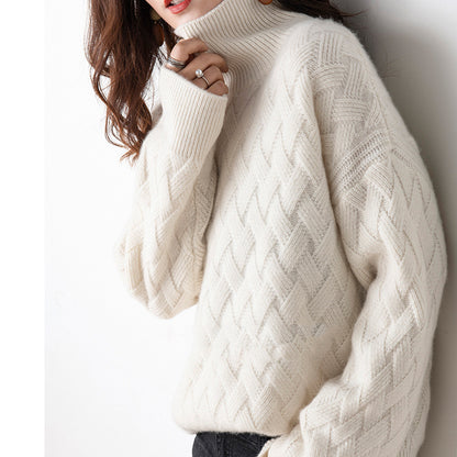 Pull Court Oversize en Maille Épaisse