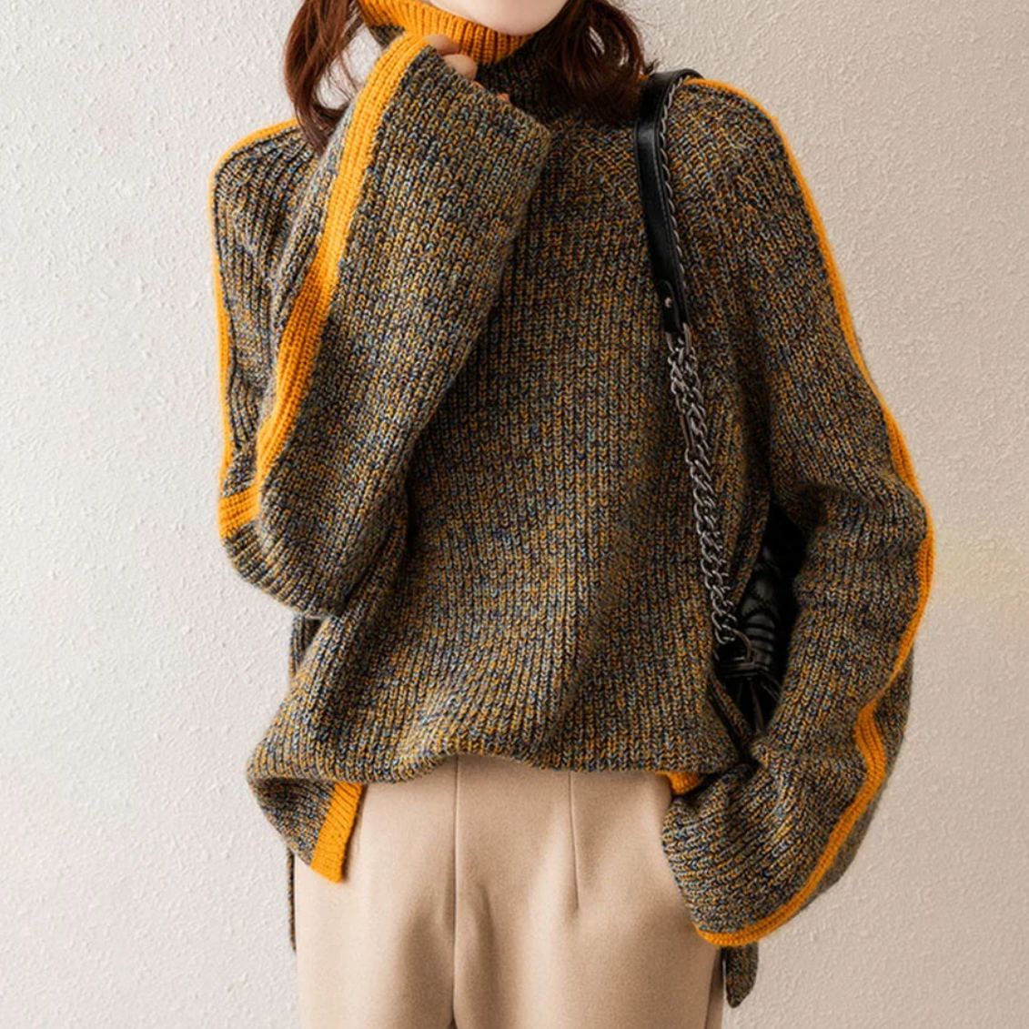 Pull Kali Col Roulé En Tricot & Cachemire