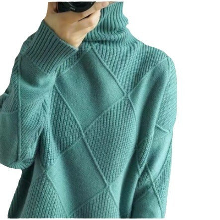 Pull Col Montant à Motif Losanges